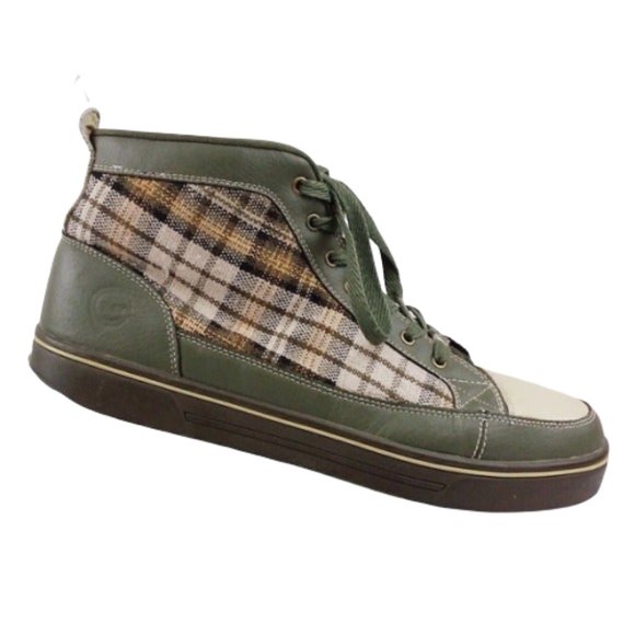 Gearex Size 13 High Top Fashion Sneakers Green Cks - Picture 3 of 7